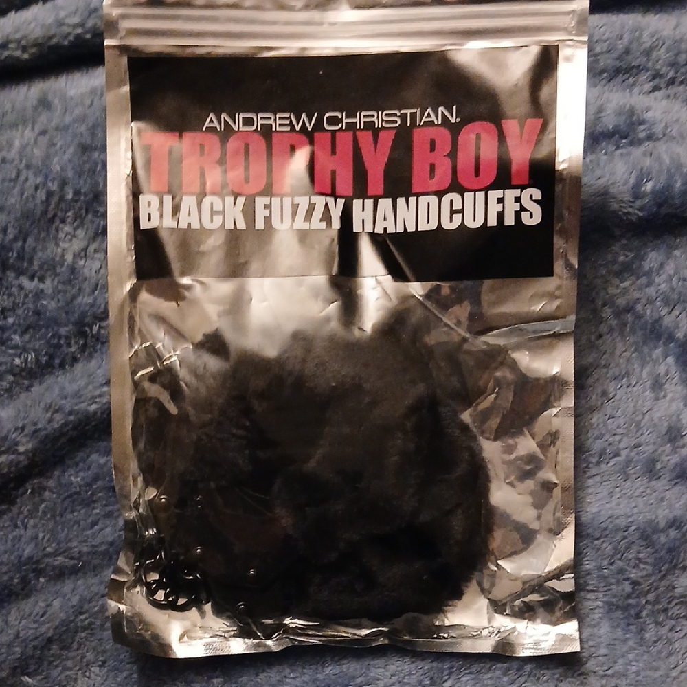 COPY - Andrew Christian Black Fuzzy Handcuffs